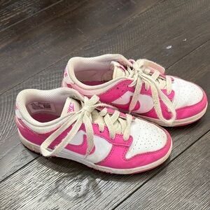 Nike Kids Pink and White Sneakers